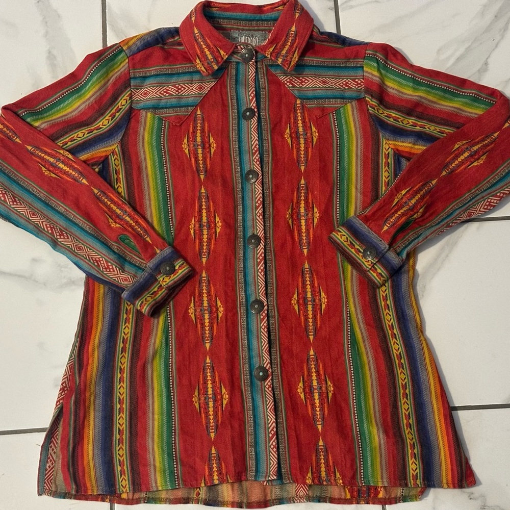 Silver Jeans Multicolor Patterned Shirt